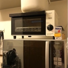 冷蔵庫、洗濯機、オーブントースター、電子レンジ、炊飯器