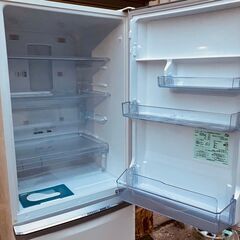 No.D0311三菱冷蔵庫16年370L 自動制氷3ドア左開き送料無料 三菱 中古 370L 3ドア冷蔵庫 MR-C37X-B 2014年製 黒 右開き 自動