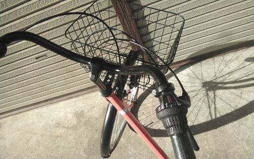 買い物自転車 UVER & LULU 26インチ 6段変速 レッド 配送無料