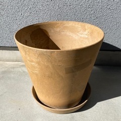 アートストーン鉢 / S / ブラウン / 直径21.5cm〜13cm