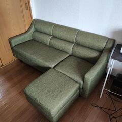 3人掛け緑ソファー