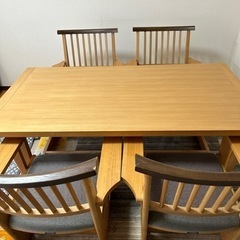 大塚家具/ダイニングテーブル&椅子4脚お譲りします