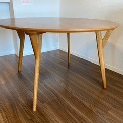 北欧風 4人用 ダイニングテーブル 丸テーブル 直径120cm