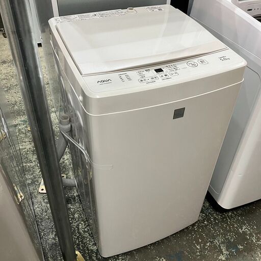 AQUA 全自動洗濯機 AQW-GS5E6(KW) 5kg 2018年製●BA02G006