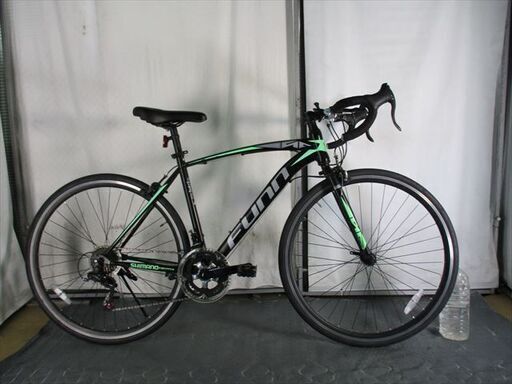 C553★24500円★整備済み スポーツ中古自転車 Funn　48ｃｍ　ブラックグリーン【ロードバイク】