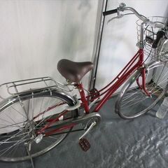 C561　限定特価　整備済み★ブリヂストン　ロココロイヤル　レッド　ベルトドライブ★ 中古自転車 【27インチ 】 (*^▽^*)