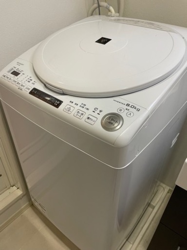 【取引中】3月末の受渡しの為大特価！SHARP タテ型洗濯乾燥機8kg