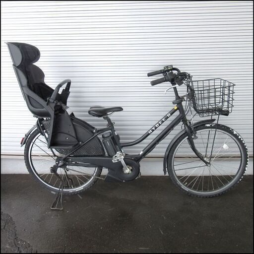 ブリヂストン 26インチ電動アシスト付自転車 HYDEEⅡ 後ろ子乗せ付き 軽量アルミフレーム ブラック