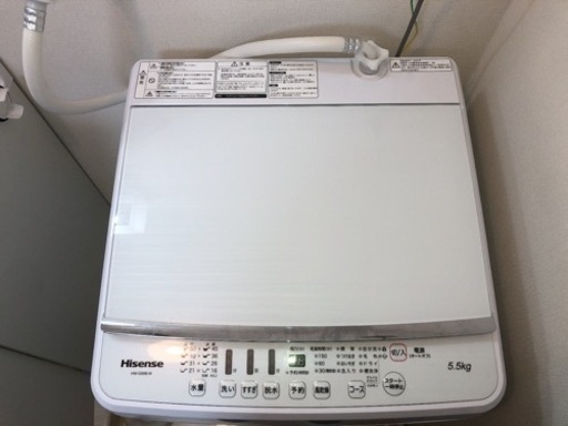 【再掲】洗濯機　2020製5.5kg Hisense