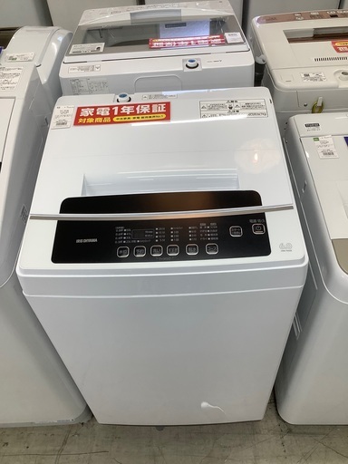 安心の1年保証付き！！　IRIS OHYAMA 6.0kg全自動洗濯機　IAW-T602E 2021年製　給水ホース欠品