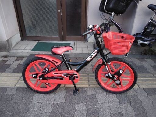 [BRIDGESTONE] FUNEE KIDS(ファニイ キッズ)BOY18吋キッズサイクル ブラック\u0026レッド