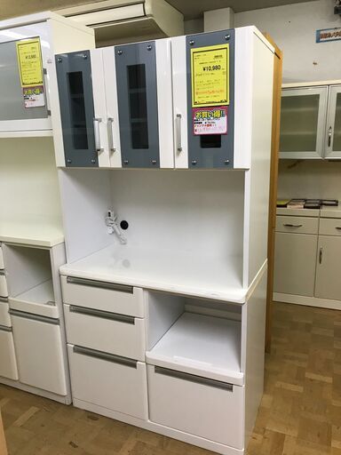 FU361】☆家具のマルマン システムキッチンボード（ホワイト ...