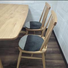 モモナチュラル　ダイニング一式マット付き