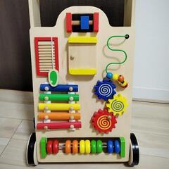 手押し車 木製 ベビーウォーカー 知育玩具 赤ちゃん おもちゃ 