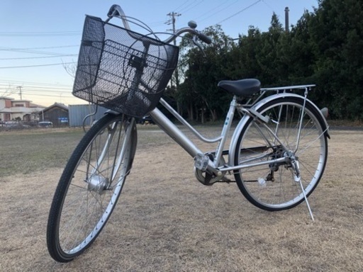 整備済◆27インチ　ママチャリ　6段変速　自転車　買い物　通学
