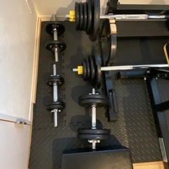 【取引決定済み】最終値下げ！ホームジムセット！筋トレ　ダンベル　バーベル　チンニング