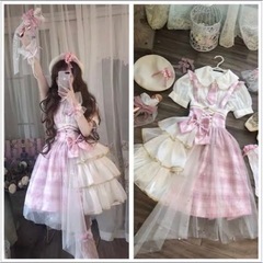 【ネット決済・配送可】新品Mサイズ　桜ノ恋アイドル系ロリータ ワ...