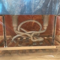 二槽シンク 新品　〜2/28 幅1000×奥行450×高さ800(mm)