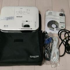 EPSON プロジェクター EB-W12 中古美品 手製白布スク...