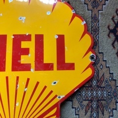 SHELL シェル ドーム型 ヴィンテージサイン看板