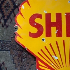 SHELL シェル ドーム型 ヴィンテージサイン看板