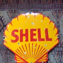 SHELL シェル　ドーム型　ヴィンテージサイン看板