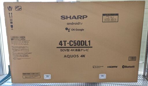 SHARP 50V型 4K液晶テレビ 2022年製 4T-C50DL1　ag-ad113