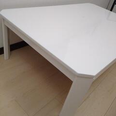 白いコタツ　こたつ　リビングテーブル　机　ローテーブル　