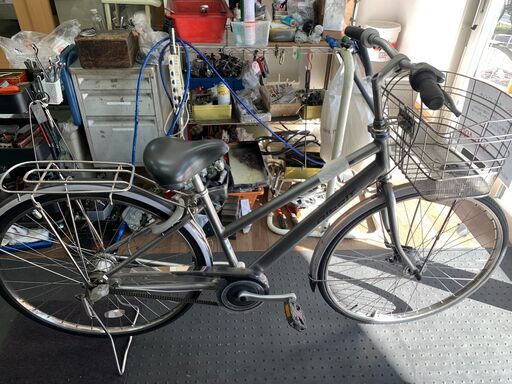 中古自転車　ブリヂストン　アルベルト　丈夫な通学自転車　前後タイヤ新品交換済み