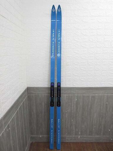ss4726　HAGA　歩くスキー2点セット　TOURING　200cm　ブルー　クロスカントリー　木製　板　青　ビンディング　NNN　クロカン　ノルディック　ウィンタースポーツ