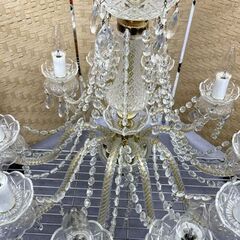 LIGLASS チェコ製10灯シャンデリア ボヘミアクリスタル 天井照明 アンティーク LIGLASS チェコ製10灯シャンデリア ボヘミアクリスタル 天井照明