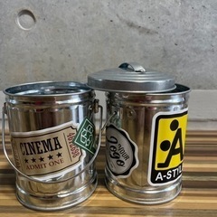 ブリキ　レトロ缶　2個セット