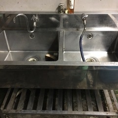 業務用 ステンレス2層式シンク