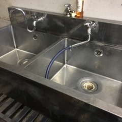 業務用 ステンレス2層式シンク