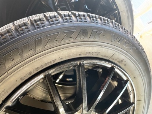 8部山!極美品215/60R17 ブリザックVRX ホイール4本セットナット付属