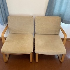 (受け渡し予定者決まりました)無印良品 リビングでもダイニングでも使えるテーブル・チェア・オットマン　セット