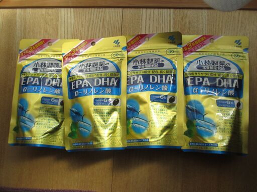 （新品）小林製薬の栄養補助食品 EPA DHA α-リノレン酸 約30日分 180粒×（4袋セット）