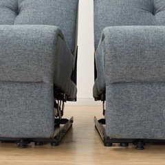 2人用電動布張りリクライニングソファ　ニトリ