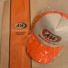 キャップ　帽子　A&W オレンジ　正規品