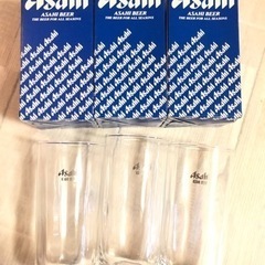 Asahi ビールグラス　3個