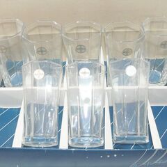 昭和レトロ　８角タンブラー　8個　ガラスコップ　グラス　カメイ硝...