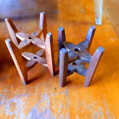 昭和レトロ 糸巻き 木製 古道具 2種類あり　/MJ-0265 南