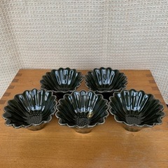 昭和レトロ小鉢5個組(口径10cm 深さ5cm) 未使用品