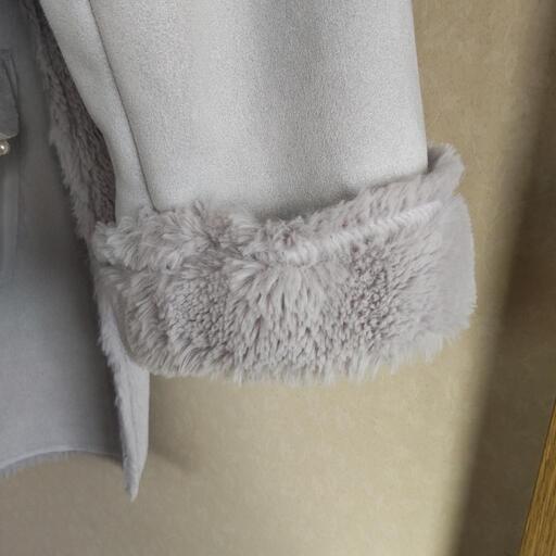 クリーニング済み♪ リアルラムパッチワークコート かわいいデザイン♪