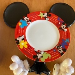 ミッキーマウスの絵皿、写真立て