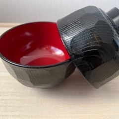茶碗（汁椀）2個、直径10.5×高さ7cm
