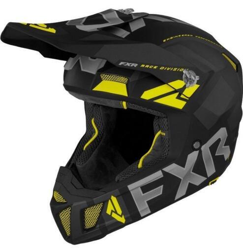 新品未使用 FXR クラッチエボ ヘルメット Hi-Vis サイズXL スノー