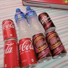 格安飲料セット(コカコーラ2缶、Dr Pepper3缶、アクエリ...