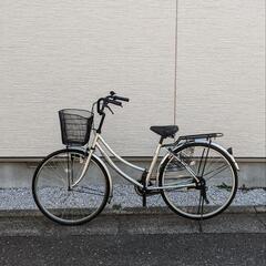 【ネット決済】自転車 シルバー 26インチ 中古
