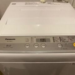 本日の受け渡し希望　Panasonic製洗濯機5.0kg 2017年製